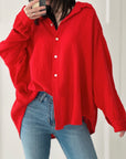 Musselin Bluse, regular, Rot