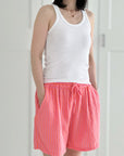 Musselin Shorts, Neon-Streifen