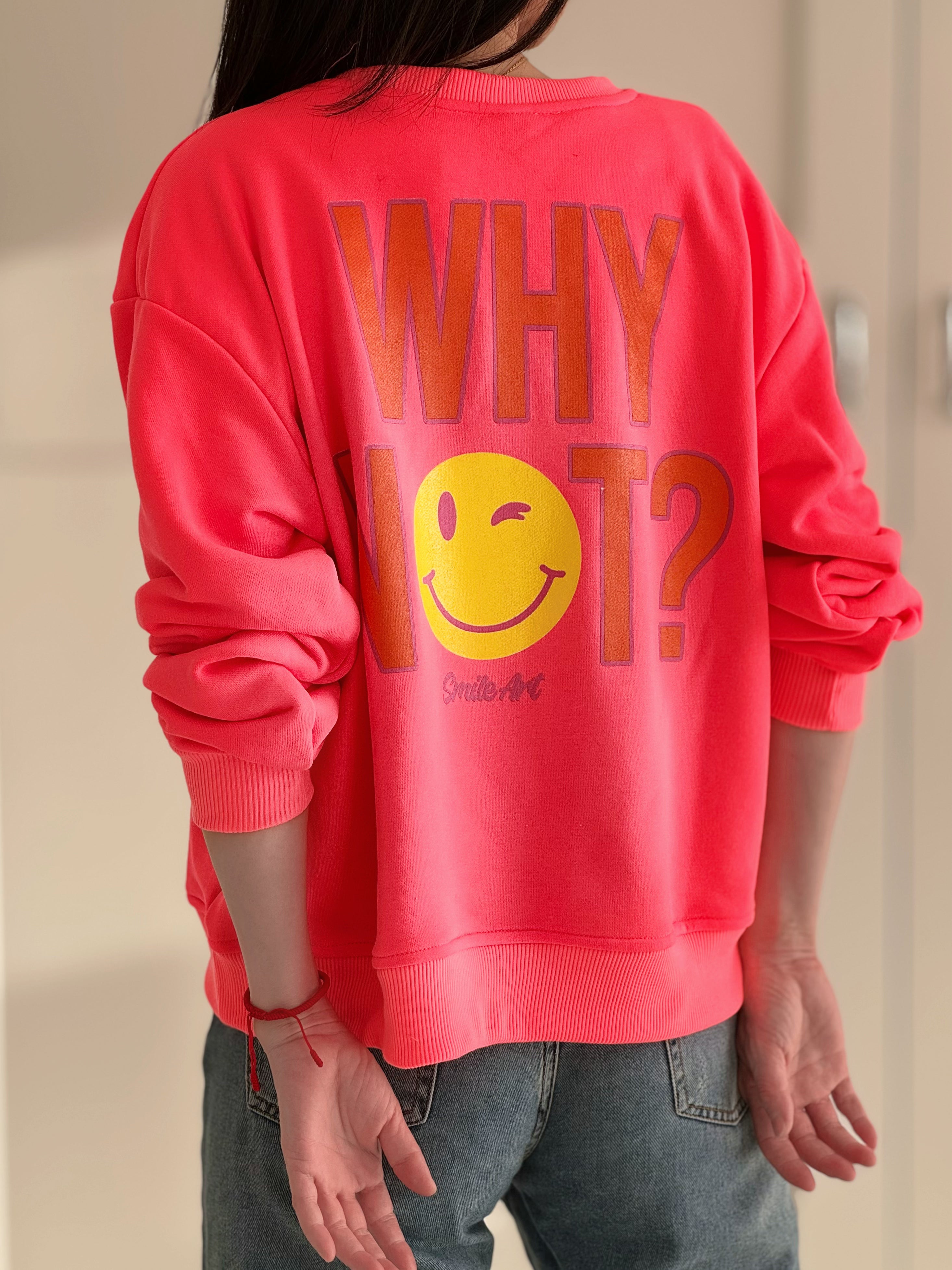 Sweatshirt, Why Not Smiley, 3 Farben