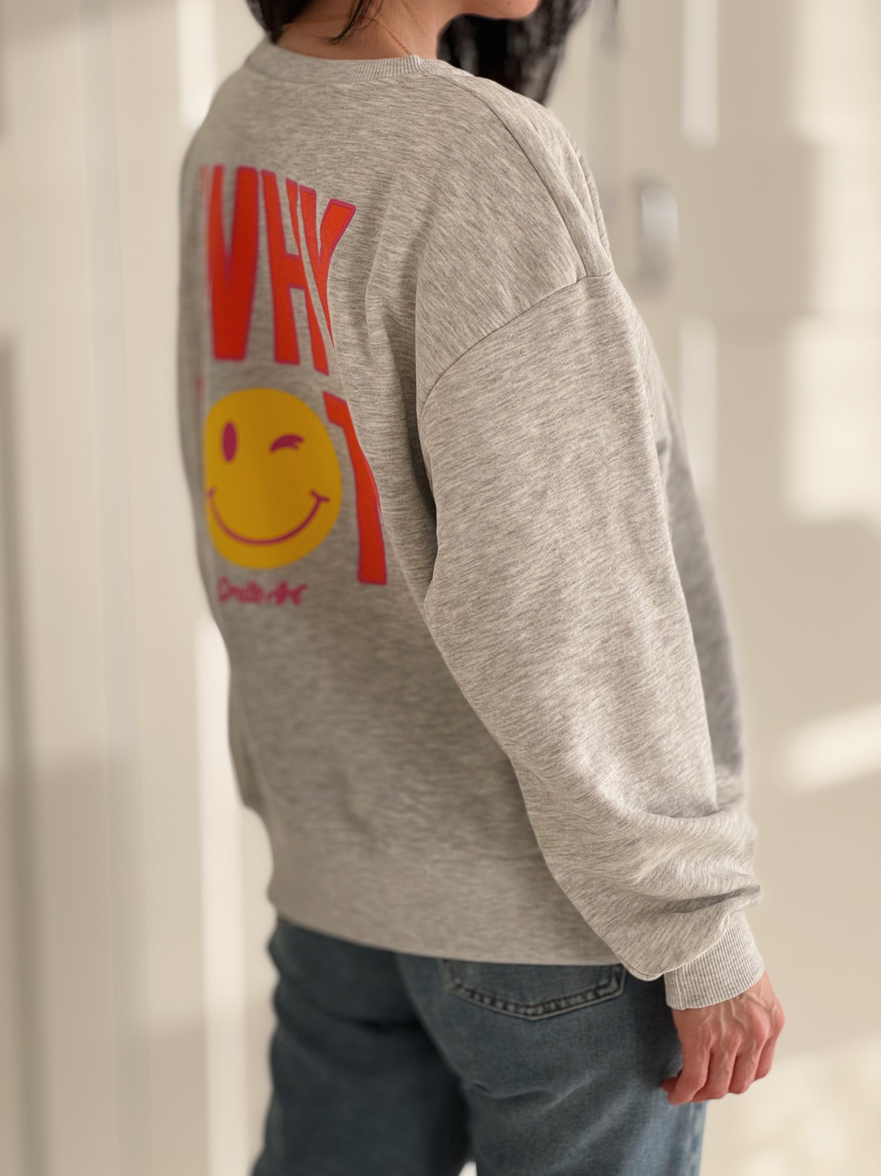 Sweatshirt, Why Not Smiley, 3 Farben