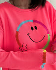 Sweatshirt, bunte Smiley, 3 Farben