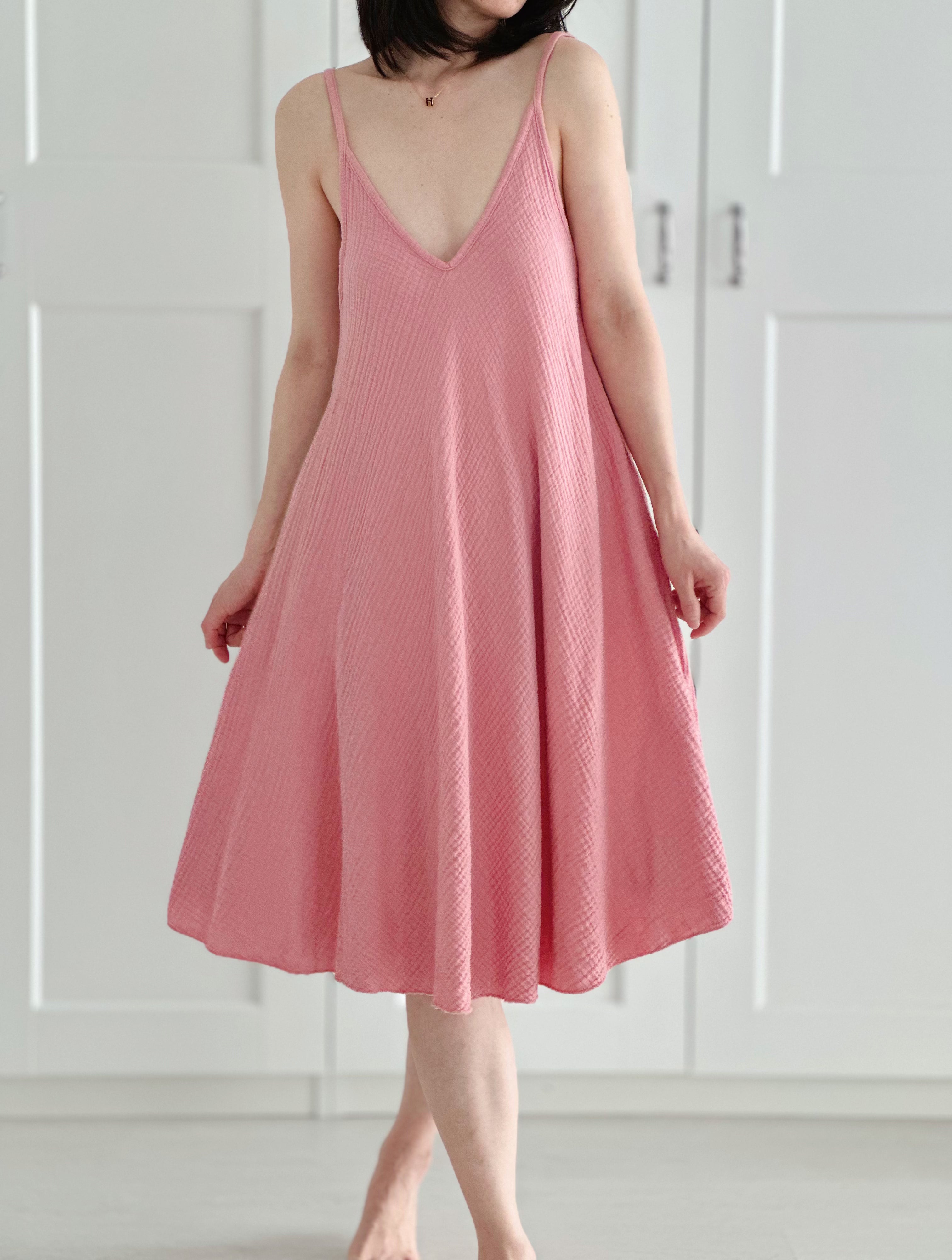 Musselin Sommerkleid, 6 Farben