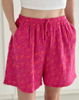 Musselin Shorts, Pink-Leo II