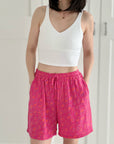 Musselin Shorts, Pink-Leo II