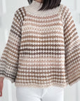 Pullover, Welle, Stehkragen, 4 Farben