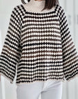 Pullover, Welle, Stehkragen, 4 Farben