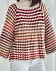 Pullover, Welle, Stehkragen, 4 Farben