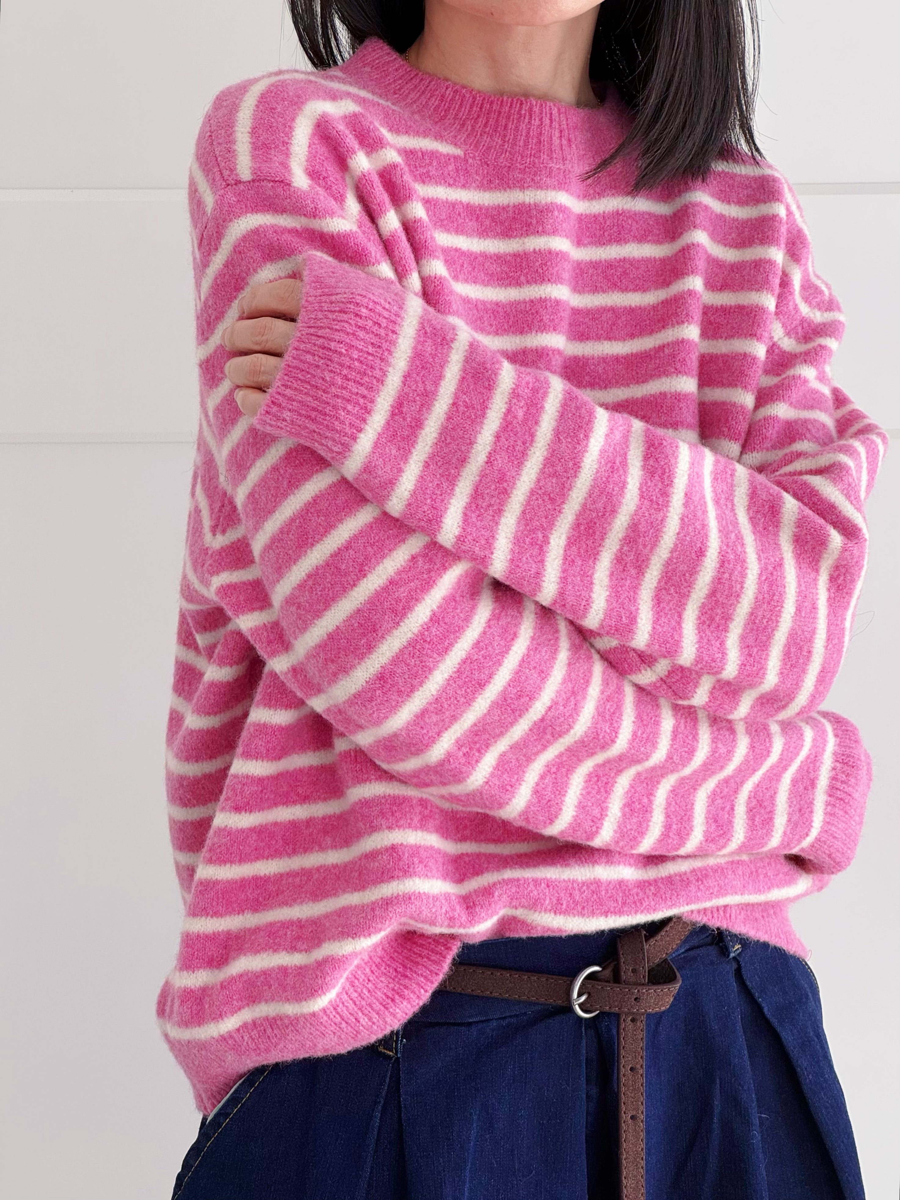 Pullover, Streifen, 4 Farben