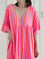 Musselin Kleid, Kurzarm, breite Streifen, Neon