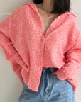 Musselin Bluse, bunte-Leo II, 2 Farben