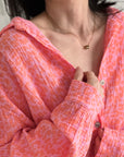Musselin Bluse, bunte-Leo II, 2 Farben
