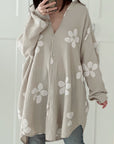 Musselin Bluse, Blumen, Oversize, 6 Farben