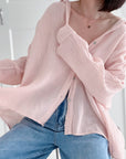 Musselin Bluse, latest Design, 4 Farben