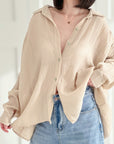 Musselin Bluse, latest Design, 4 Farben