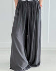 seidige Hose, Wide-Leg, 5 Farben