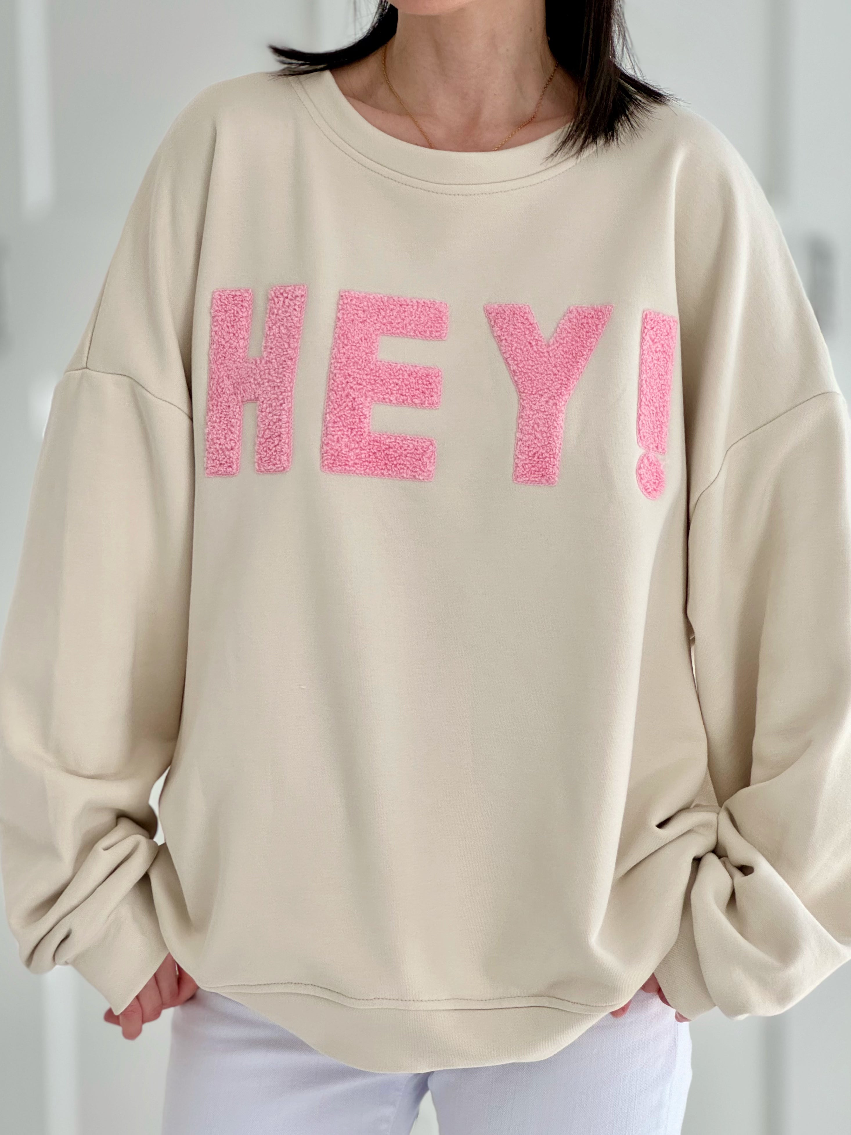 Sweatshirt, 3D-HEY!, 6 Farben, Beige