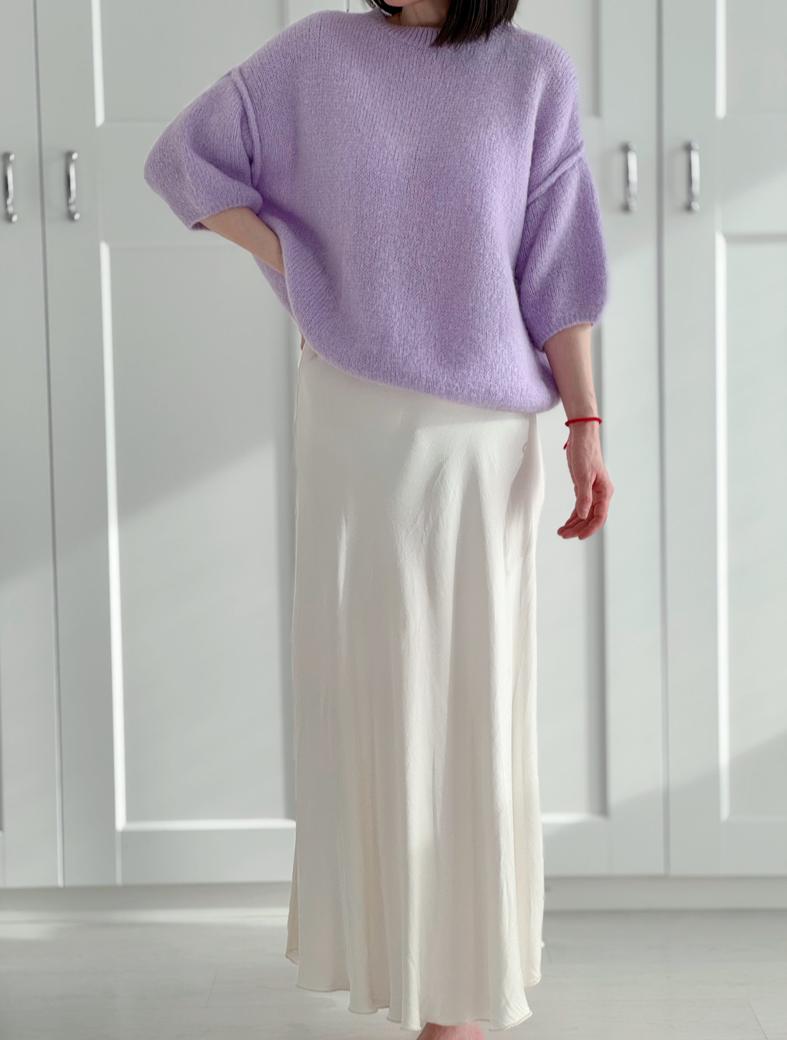 Pullover, Mohair, 3/4 Ärmel, 6 Farben