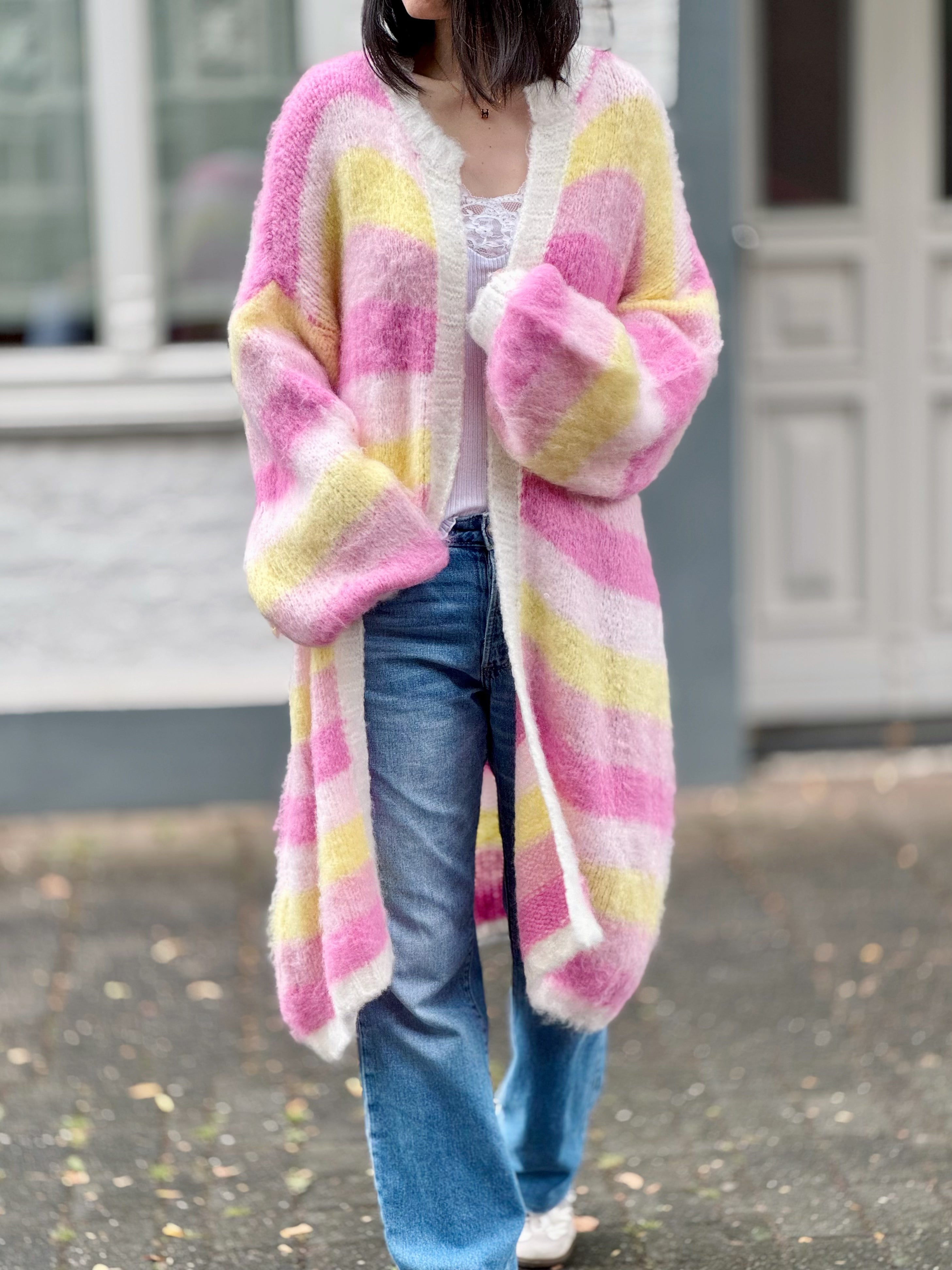 Strickmantel, Candy, flauschi, 4 Farben