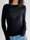 Cashmere Longsleeve, Schwarz