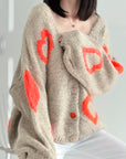 Strickjacke, Sweetheart, Flauschi, 4 Farben