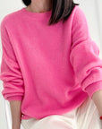 Pullover, Alpaka, Rundhalsausschnitt, 5 Farben