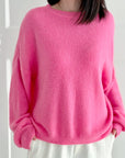 Pullover, Alpaka, Rundhalsausschnitt, 5 Farben