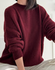 Pullover, Alpaka, Rundhalsausschnitt, 5 Farben