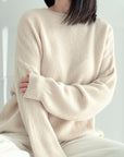 Pullover, Alpaka, Rundhalsausschnitt, 5 Farben