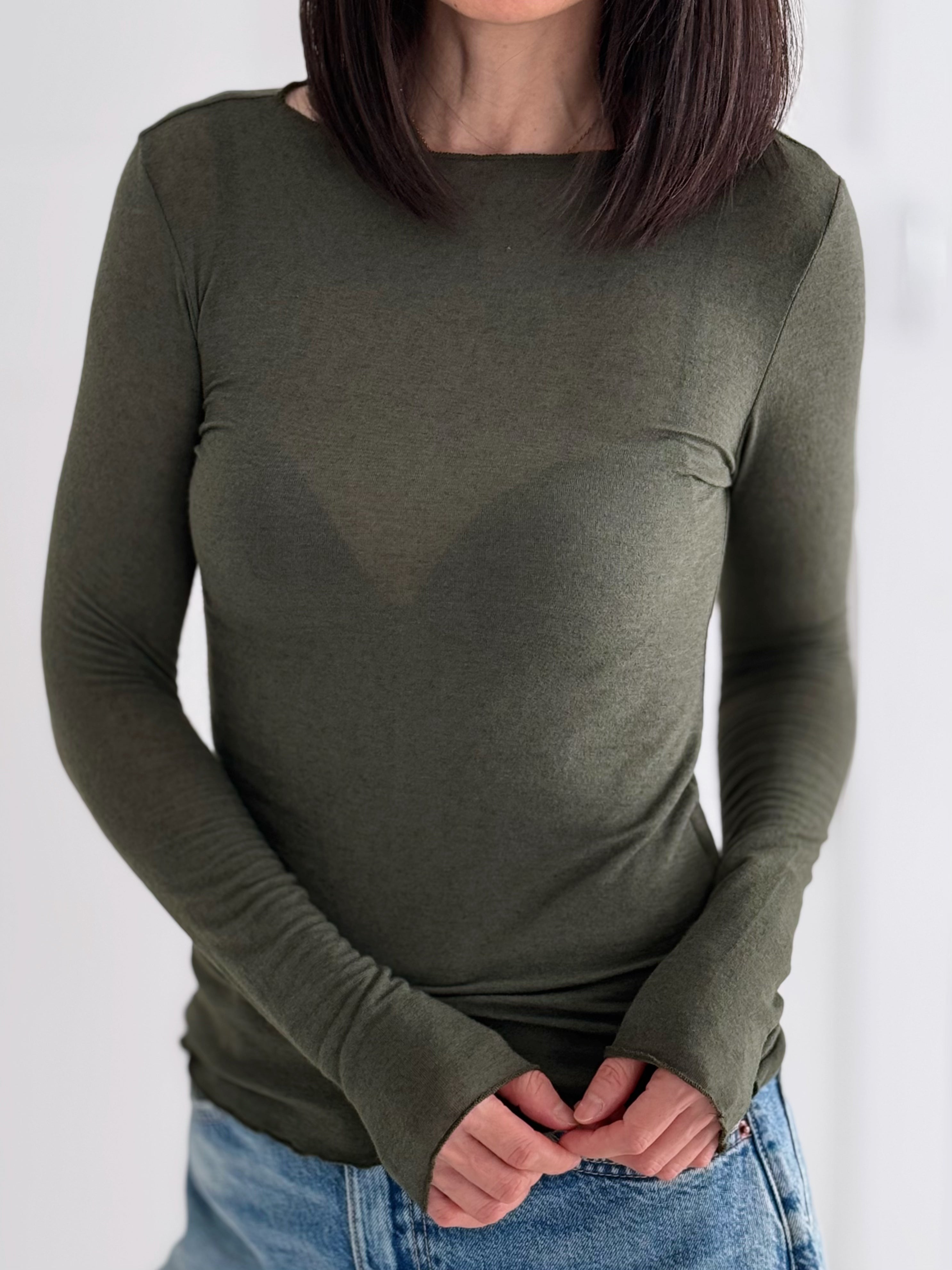 Longsleeve, Cashmere, 10+ Farben