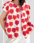 Strickweste, 3D-Blumen