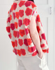 Strickweste, 3D-Blumen