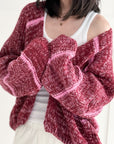 Strickjacke, Chic Stripe, Flauschi, 3 Farben