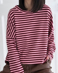 Longsleeve, Streifen, 4 Farben
