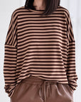 Longsleeve, Streifen, 4 Farben
