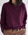 Longsleeve, Streifen, 4 Farben