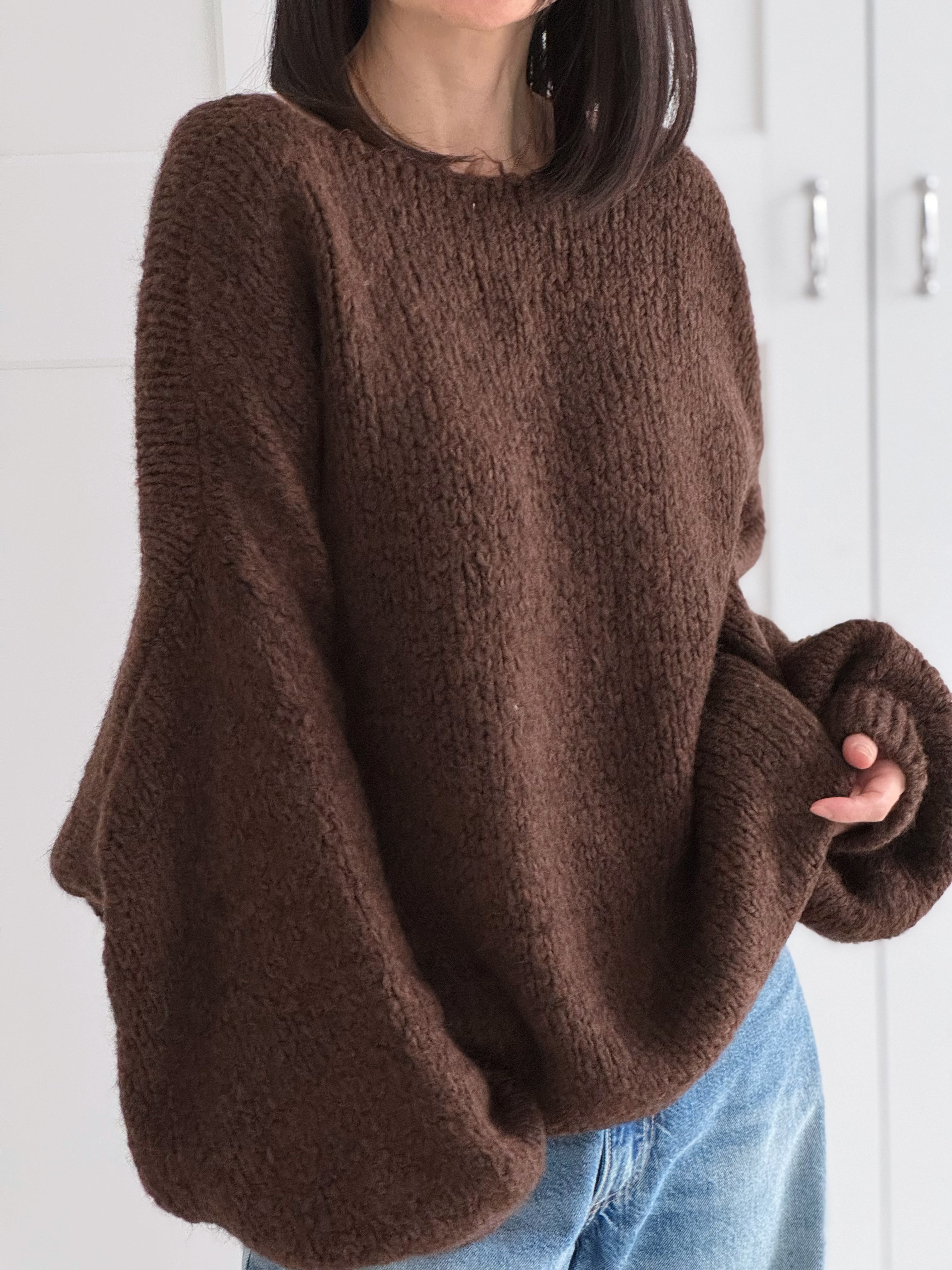 Pullover, mit Knot, Flauschi, 2 Farben