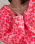 Musselin Bluse, Wild-Leo, Neon, 3 Farben