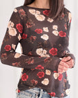 Longsleeve, Cashmere, Blumen