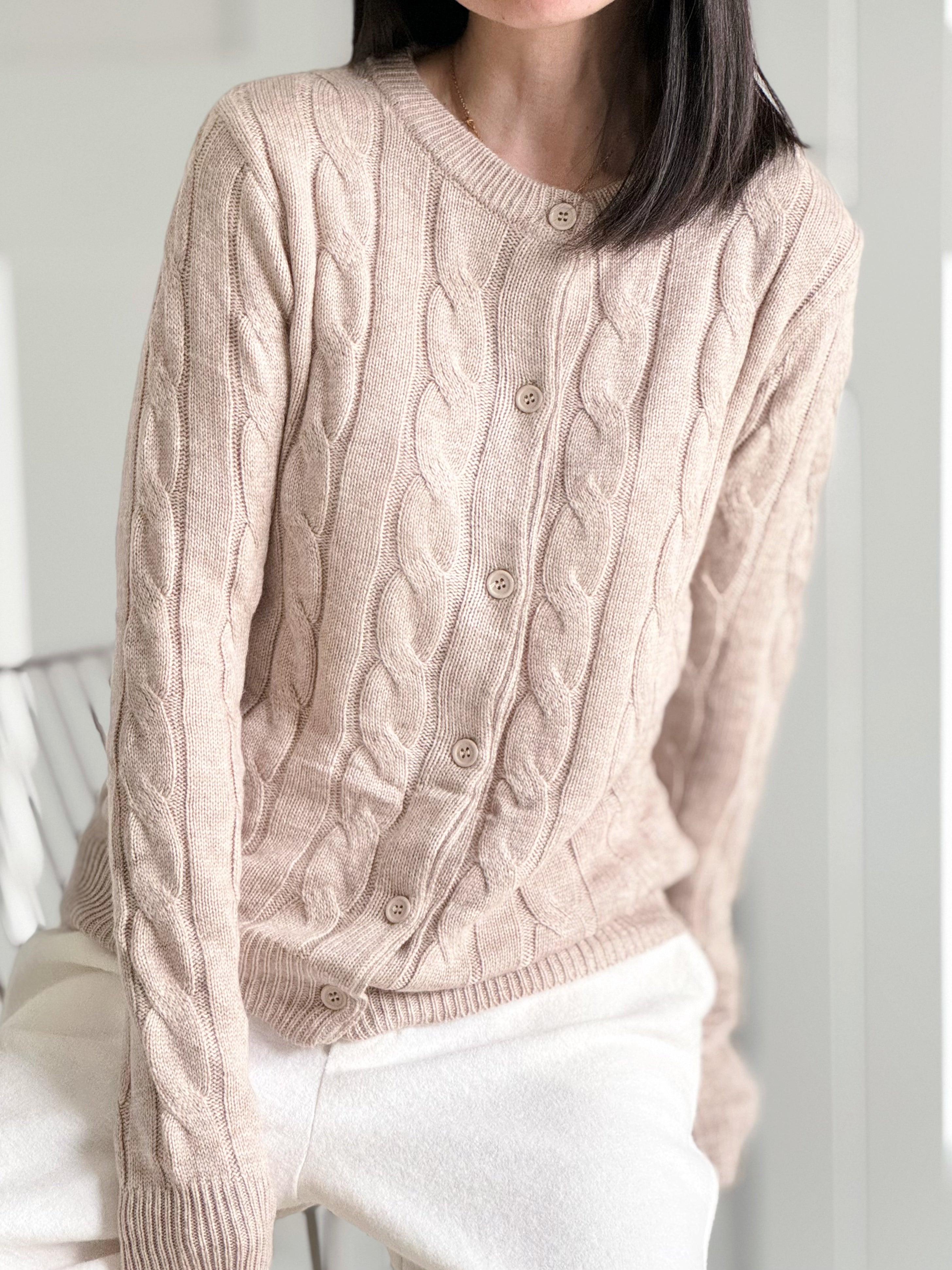 Cardigan, Zopfmuster, 8 Farben