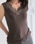 Top, Cashmere, Lace, 4 Farben
