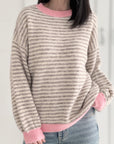 Pullover, Streifen & Kant, 4 Farben