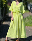 Musselin Wickelkleid, Neon-Streifen, 3 Farben