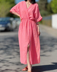Musselin Wickelkleid, Neon-Streifen, 3 Farben