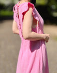 Musselin Kleid, Rückenausschnitt, ärmellos, 11 Farben