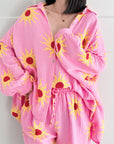 Musselin Bluse, Sonne, 3 Farben
