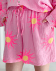 Musselin Shorts, Sonne, Rosa, 3 Farben