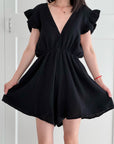 Musselin Jumpsuit, Rückenausschnitt, 5 Farben