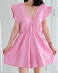 Musselin Jumpsuit, Rückenausschnitt, 5 Farben