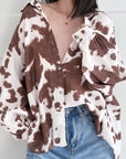 Musselin Bluse, Kuhfleckenmuster