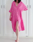 Musselin Blusenkleid, bunte Leo, 2 Farben